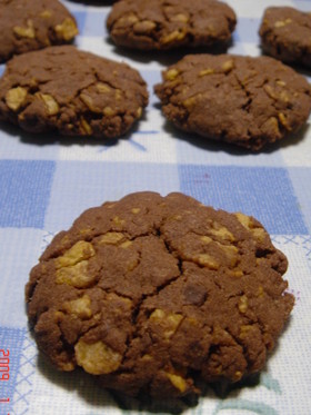 チョコを使ったシリアルレシピランキング第4位：コーンフレークでサクサク♪チョコクッキー